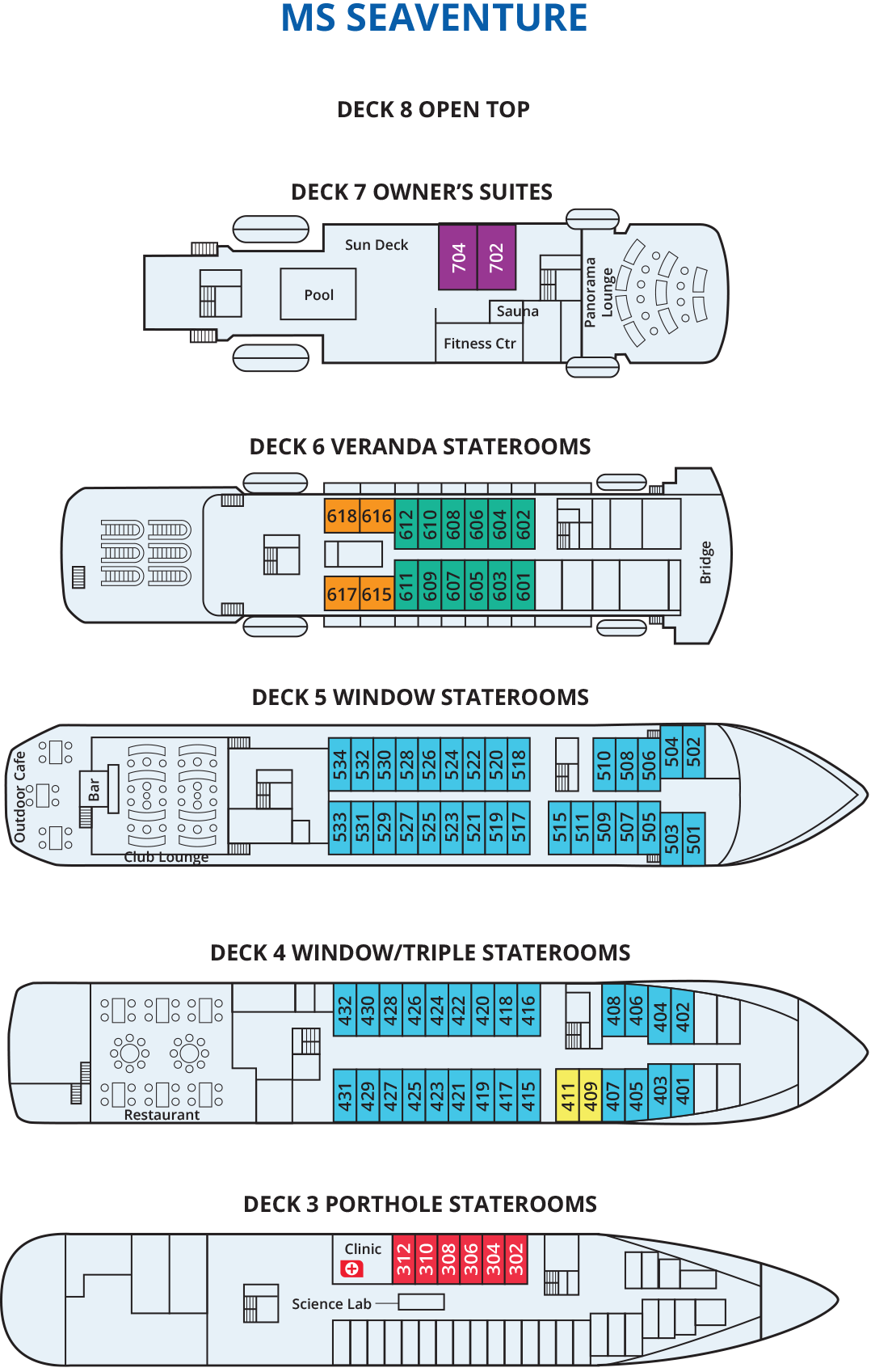 Seaventure deck plan