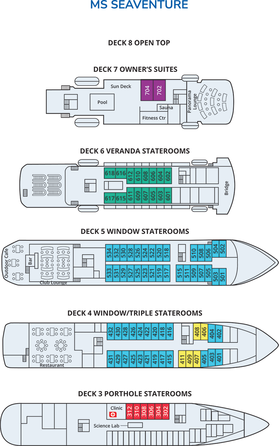 Seaventure deck plan