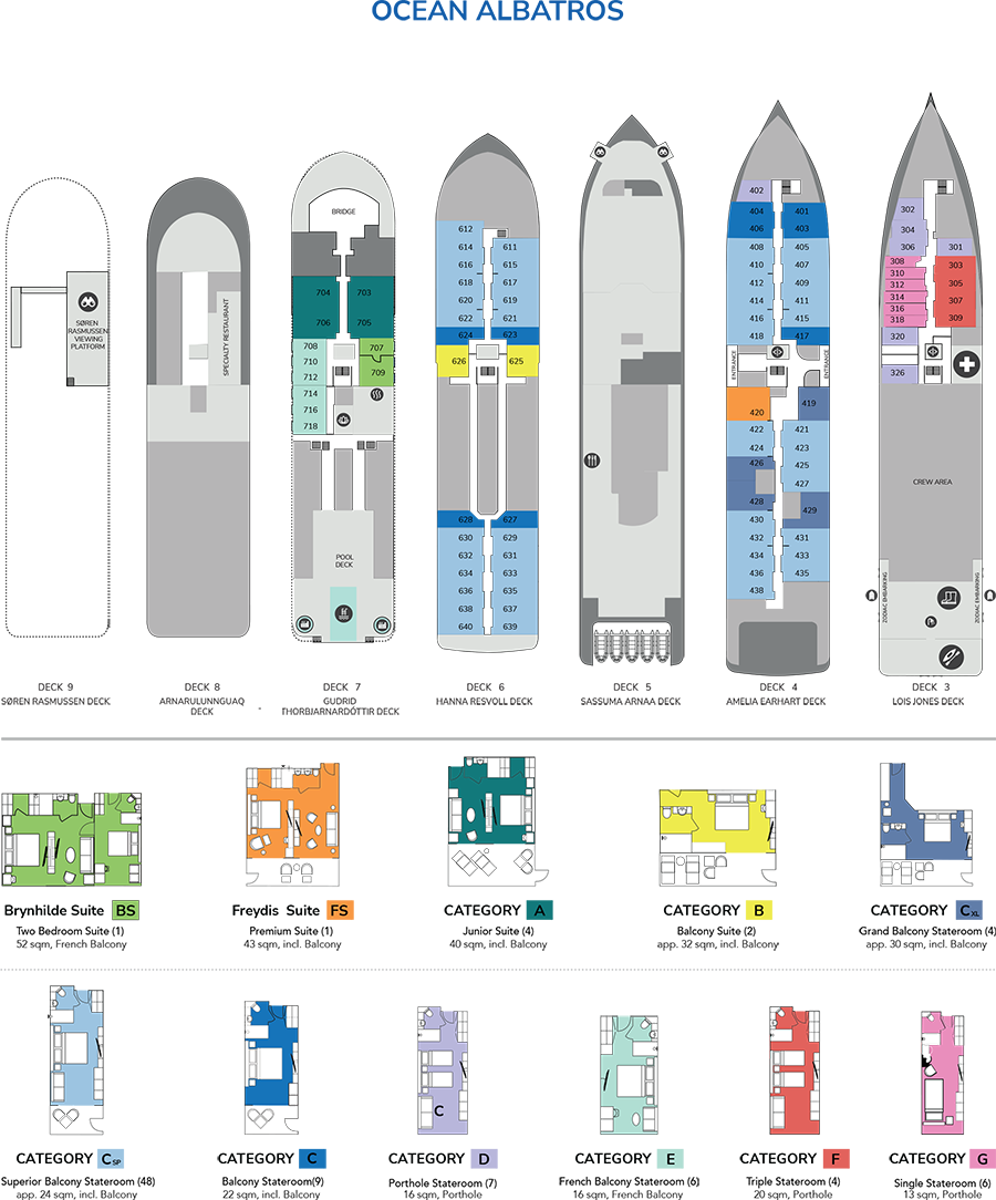 Ocean Albatros deck plan