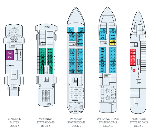 Polar Latitudes MS Seaventure Deck Plan