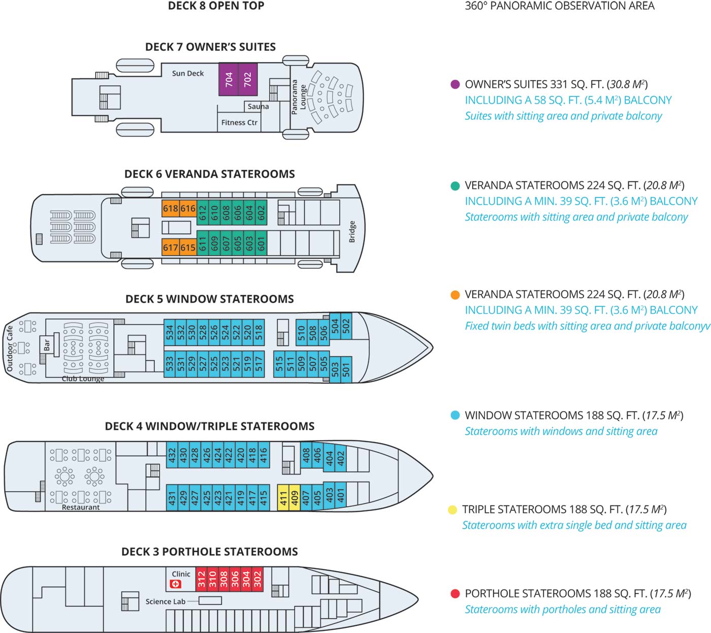 Seaventure Deck Plan