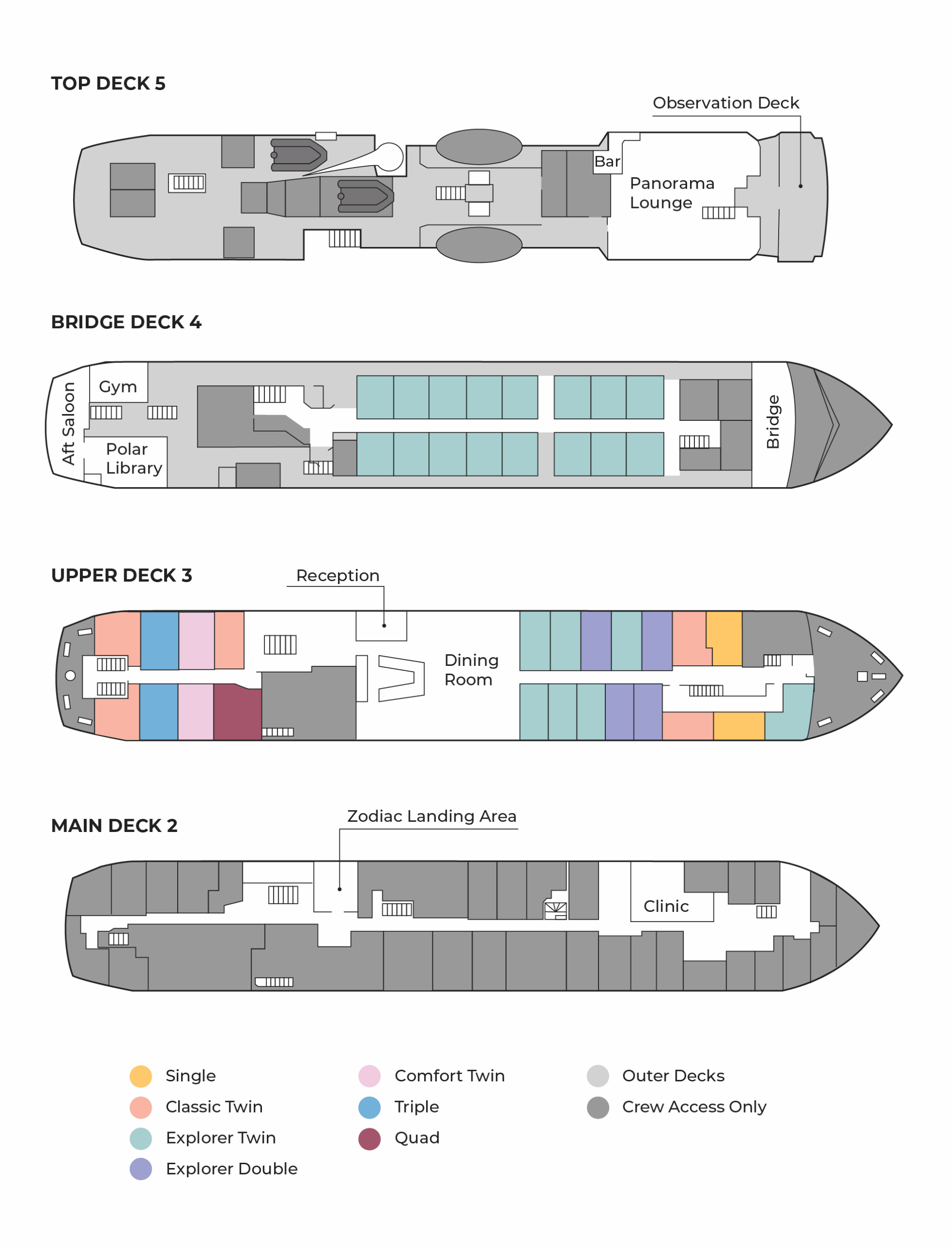 Polar Latitudes MS Seaventure Deck Plan