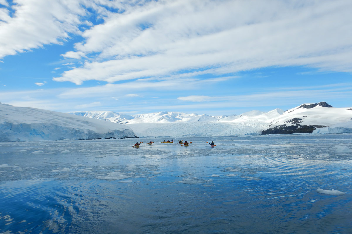 kayaking in cierva cove 