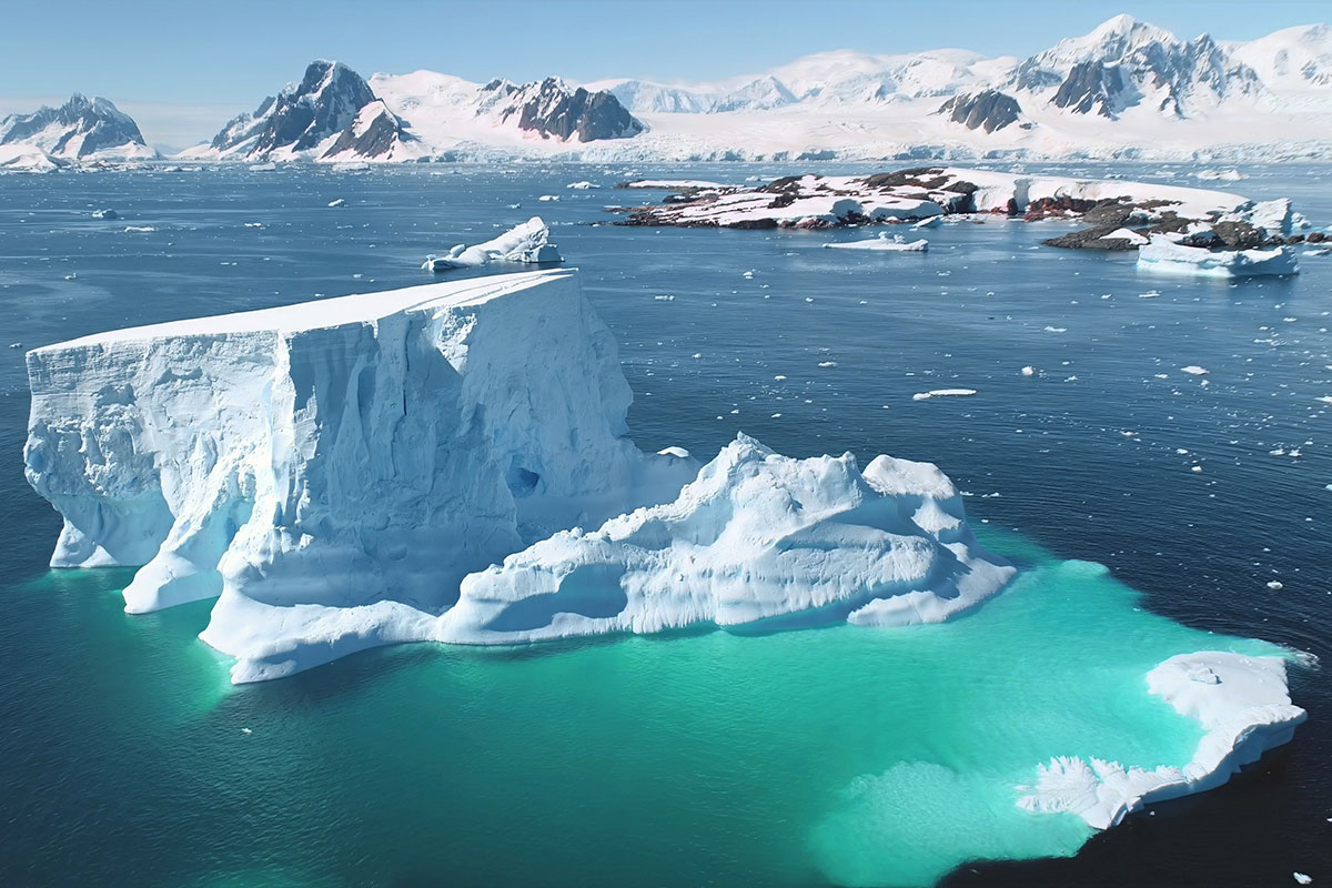 iceberg-glacier-aerial-view