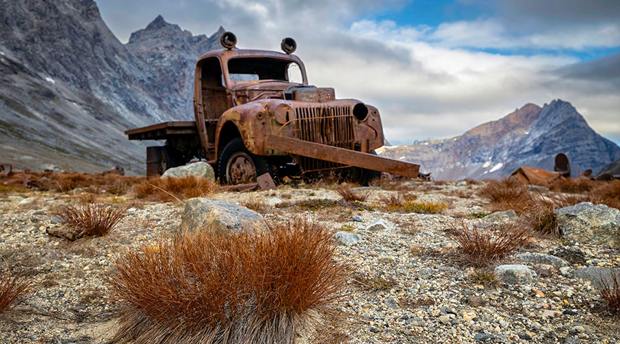 Old truck in WW2 Airbase in Greenland