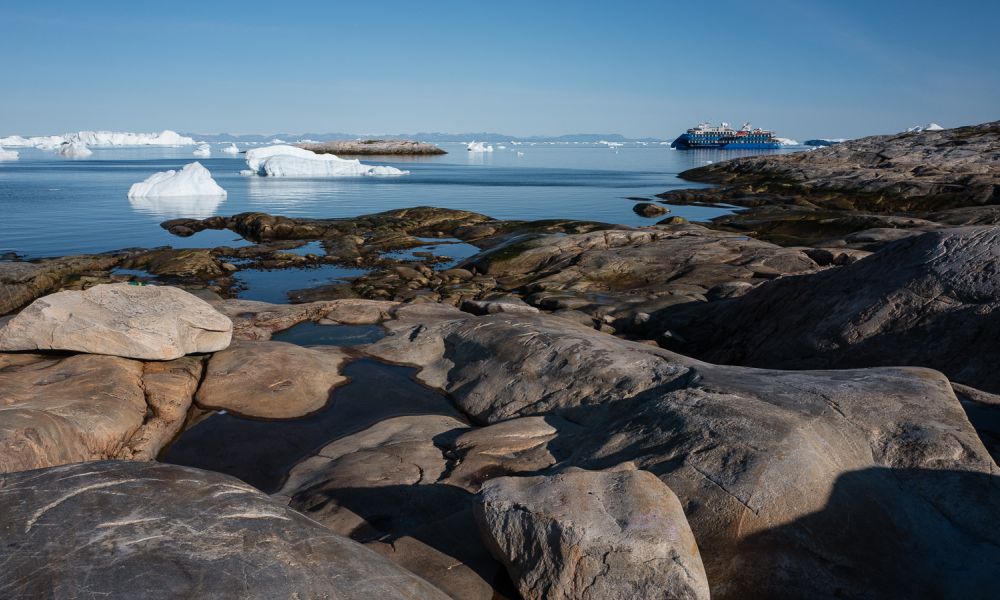 Polar Latitudes Expedition ship near Ilulissat.