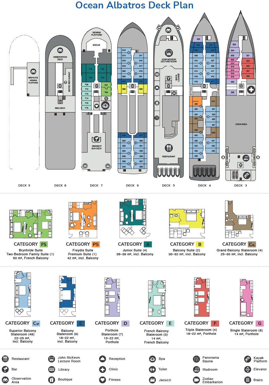 Ocean Albatros deck plan