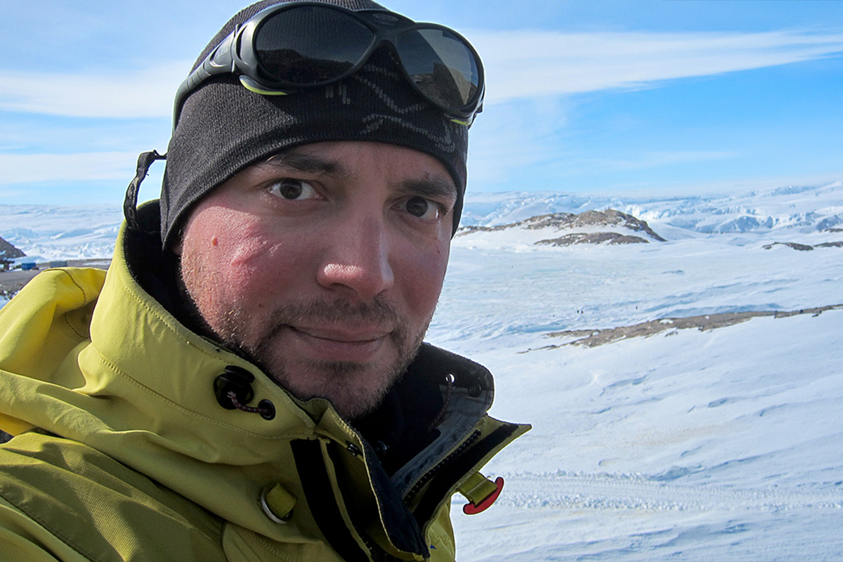 Dan Zitterbart, WHOI Dan Zitterbart, Associate Scientist at Woods Hole Oceanographic Institution, in Antarctica